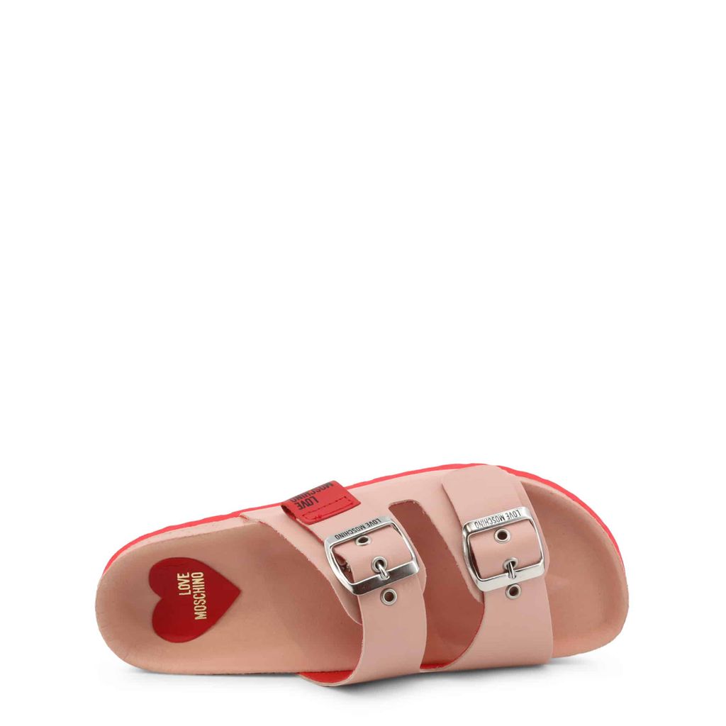 Burgundy Hera Sandals Pink Slide Sandals