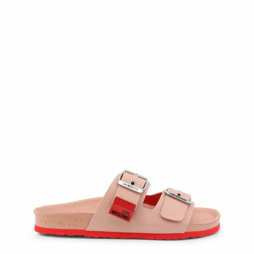 Burgundy Hera Sandals Pink Slide Sandals