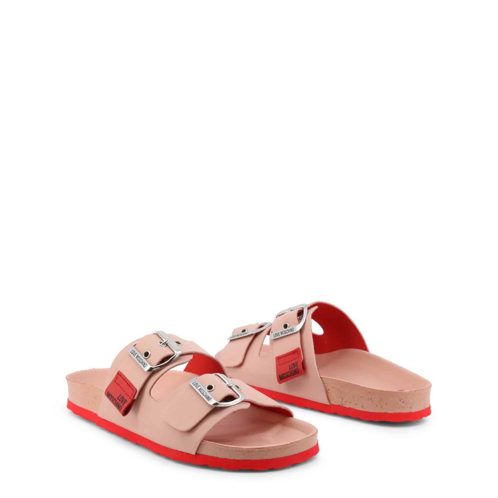 Burgundy Hera Sandals Pink Slide Sandals