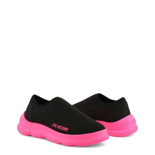 Burgundy Hera Sneakers & Runners "Love Moschino" Neon Pink Slip-On Shoes