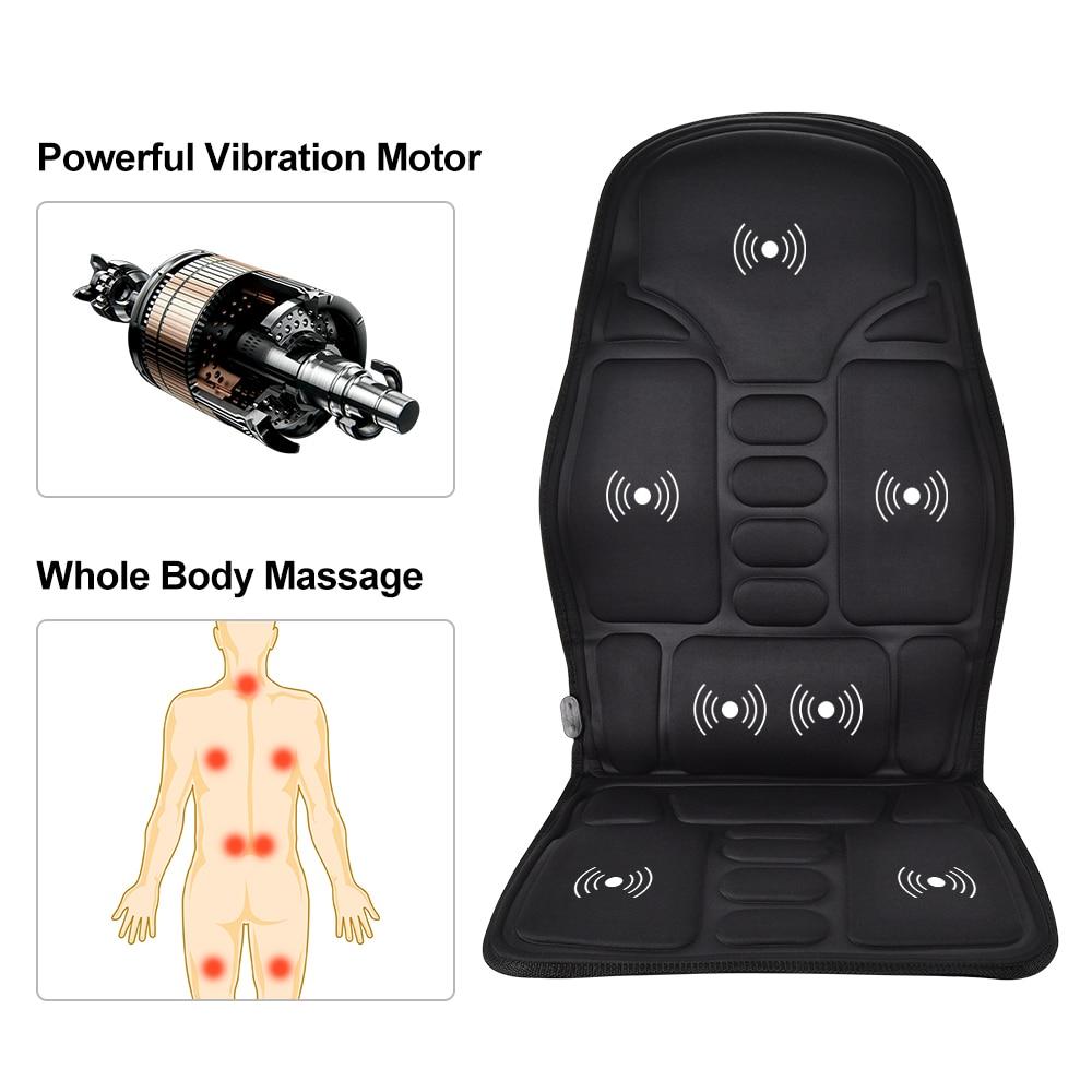 Yellow Pandora Healthcare Portable Vibrating Heat Therapy Massage Cushion Mattress