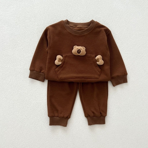 Chocolate Lily Kids & Babies Little Ladies Casual Two-Piece Set: Teddy Top and Pants