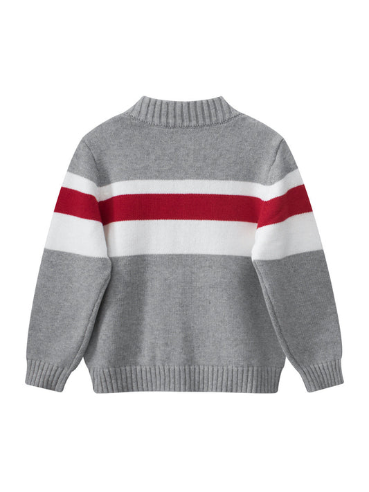 Chocolate Lily Kids & Babies Spring European and American Style Boys’ Striped Long Sleeve Sweater