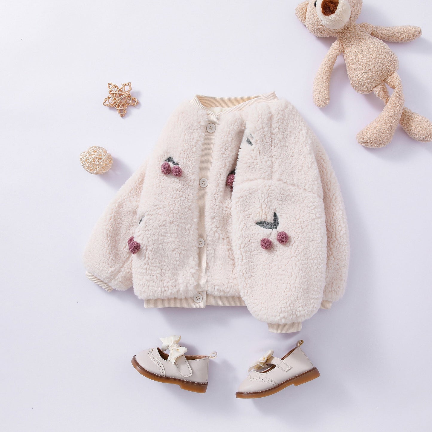 Chocolate Lily Kids & Babies Little Ladies Comfortable Long Sleeve Rose Sweater