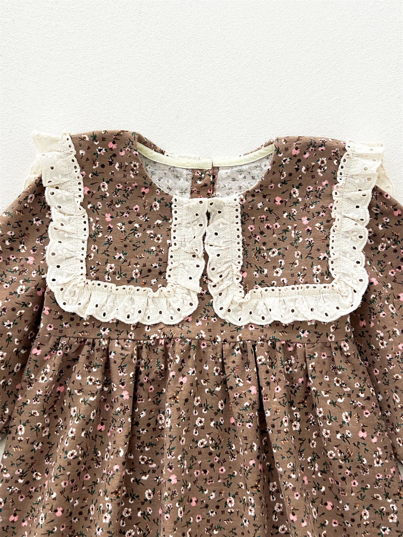 Chocolate Lily Kids & Babies Little Ladies Long Sleeves Vintage Floral Pattern Dresses