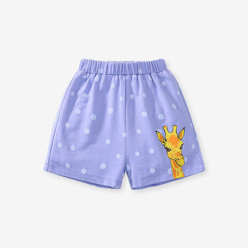 Chocolate Lily Kids & Babies Little Men's Boys Cotton Cartoon Giraffe Pattern Shorts