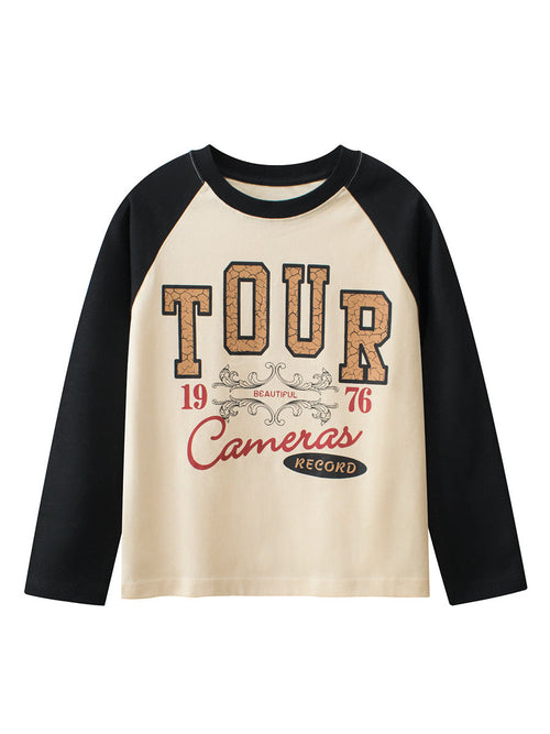 Chocolate Lily Kids & Babies Boy's "Tour" Print Long Sleeve Crew Neck T-shirt