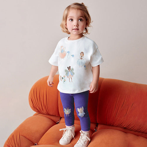 Chocolate Lily Kids & Babies Youngladies Princess Cartoon Pattern T-shirt and Shorts 2-Piece Set