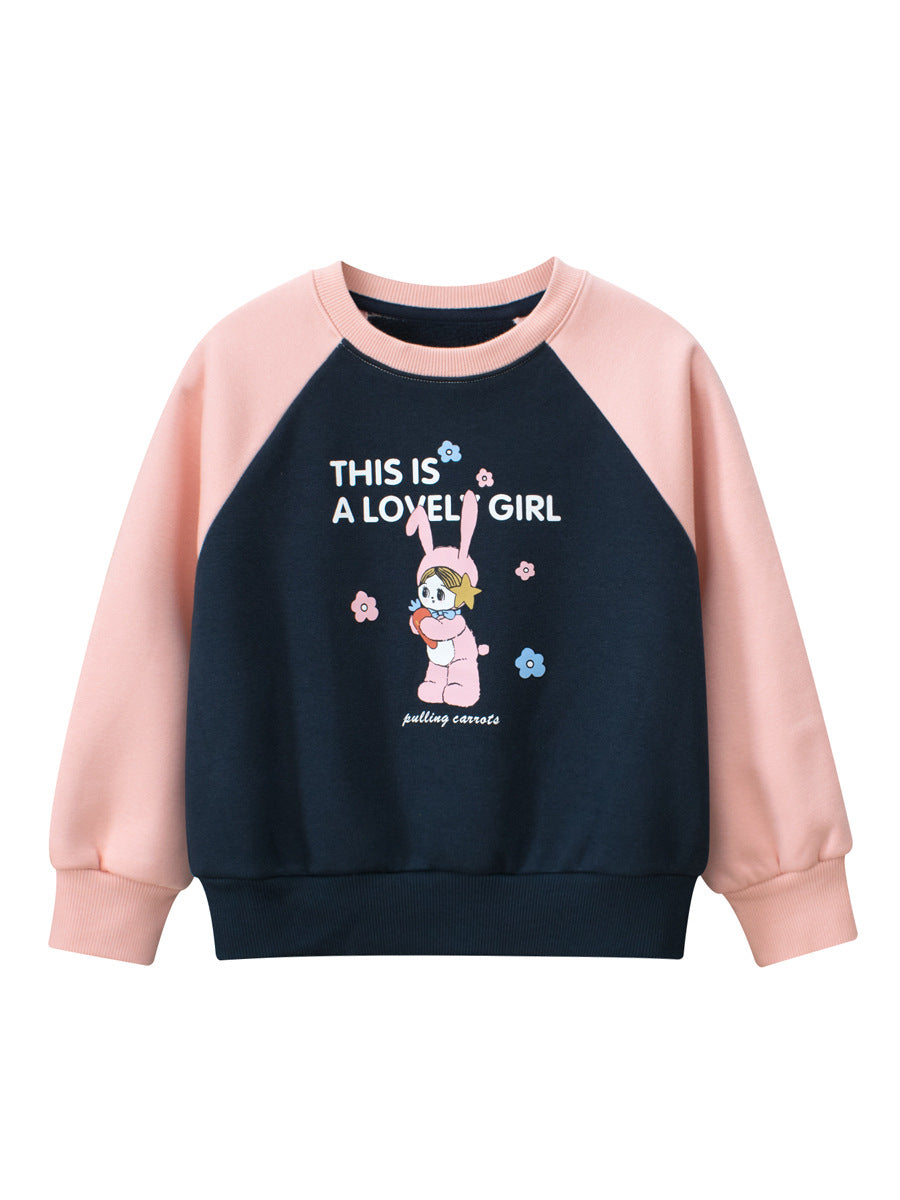 Chocolate Lily Kids & Babies Girls Cartoon Print Crew Neck Sweater