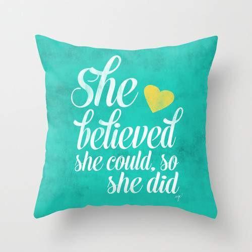 Scorpius Textiles & Pillows She believed and she did Cushion/Pillow