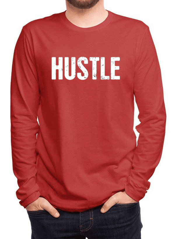 Scorpius T-shirts Scorpius Men's Grey "Hustle" Full Sleeved T-shirt