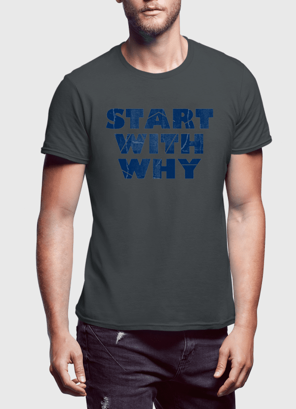 Scorpius T-shirts Scorpius Men's "Start With Why" Half Sleeved T-shirt