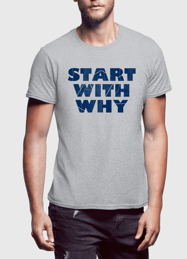 Scorpius T-shirts Scorpius Men's "Start With Why" Half Sleeved T-shirt