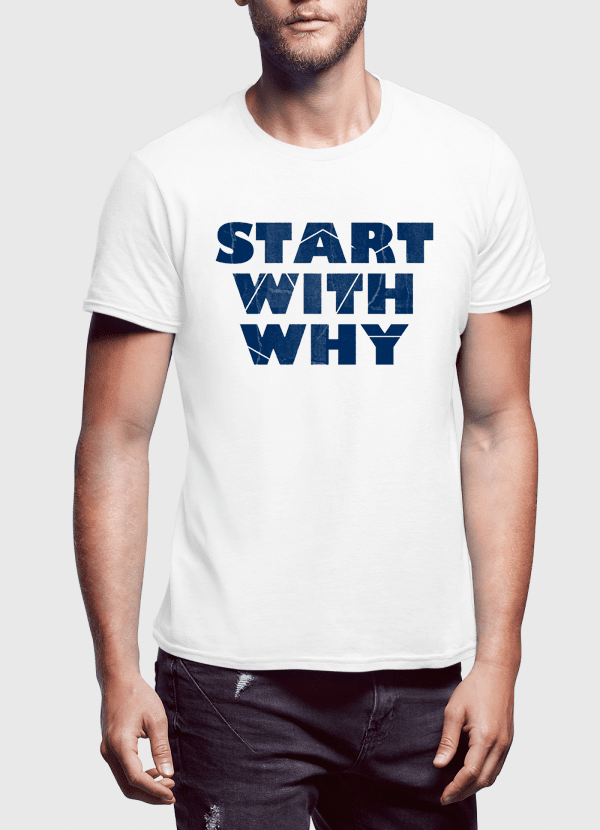 Scorpius T-shirts Scorpius Men's "Start With Why" Half Sleeved T-shirt