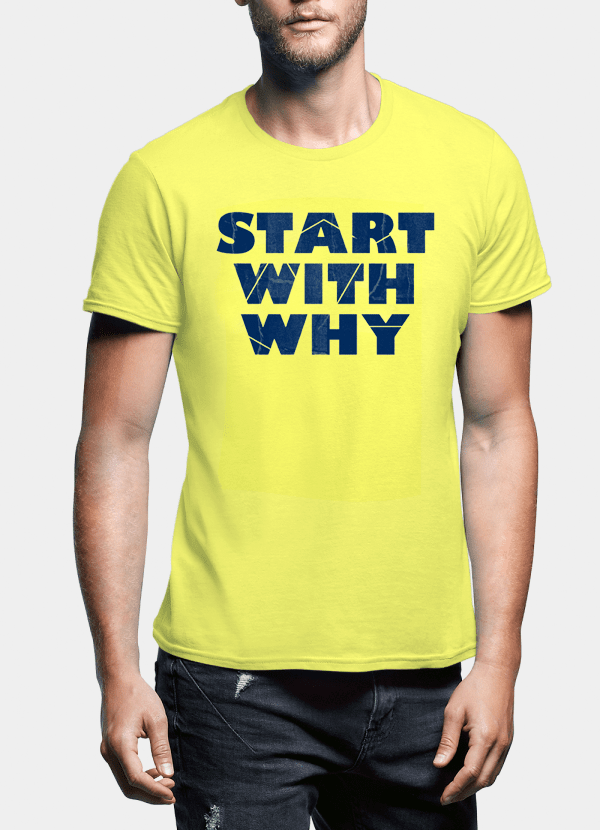 Scorpius T-shirts Scorpius Men's "Start With Why" Half Sleeved T-shirt