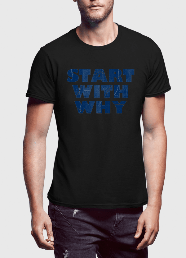 Scorpius T-shirts Scorpius Men's "Start With Why" Half Sleeved T-shirt